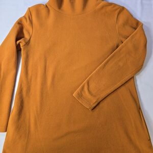 Dudley Stephens Vibrant Orange Cowl Neck Sweater